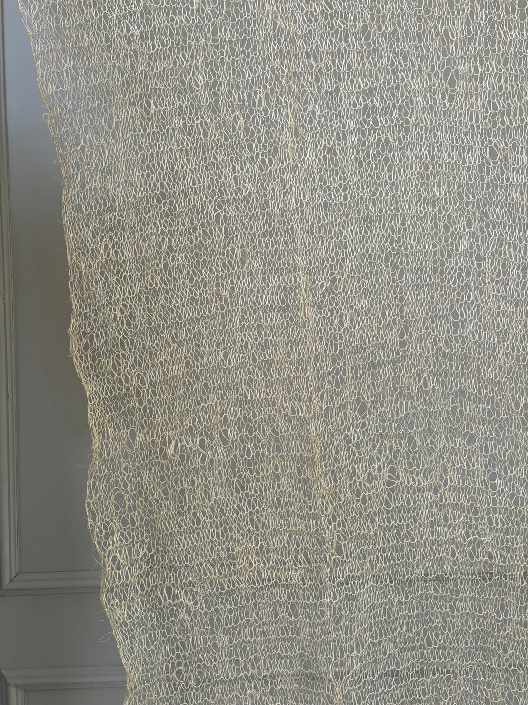 Hand knitted sisal curtain