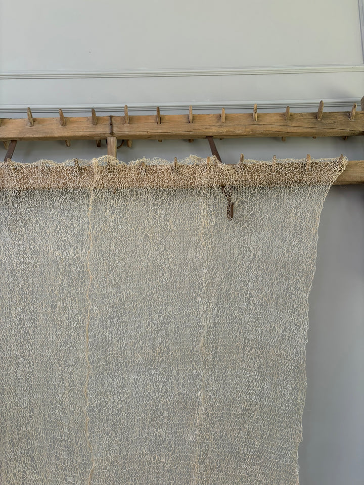 Hand knitted sisal curtain