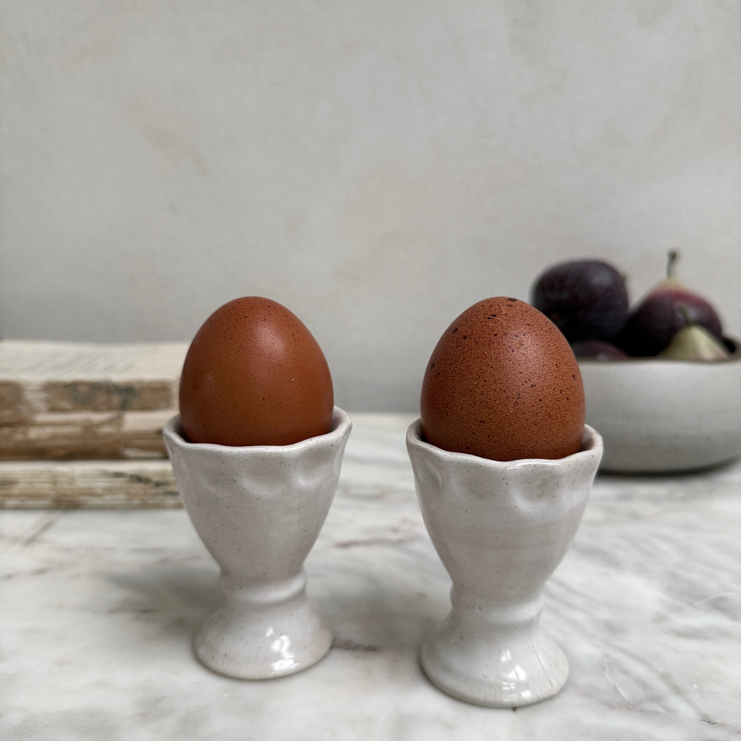 Hand made egg cup white | Florence