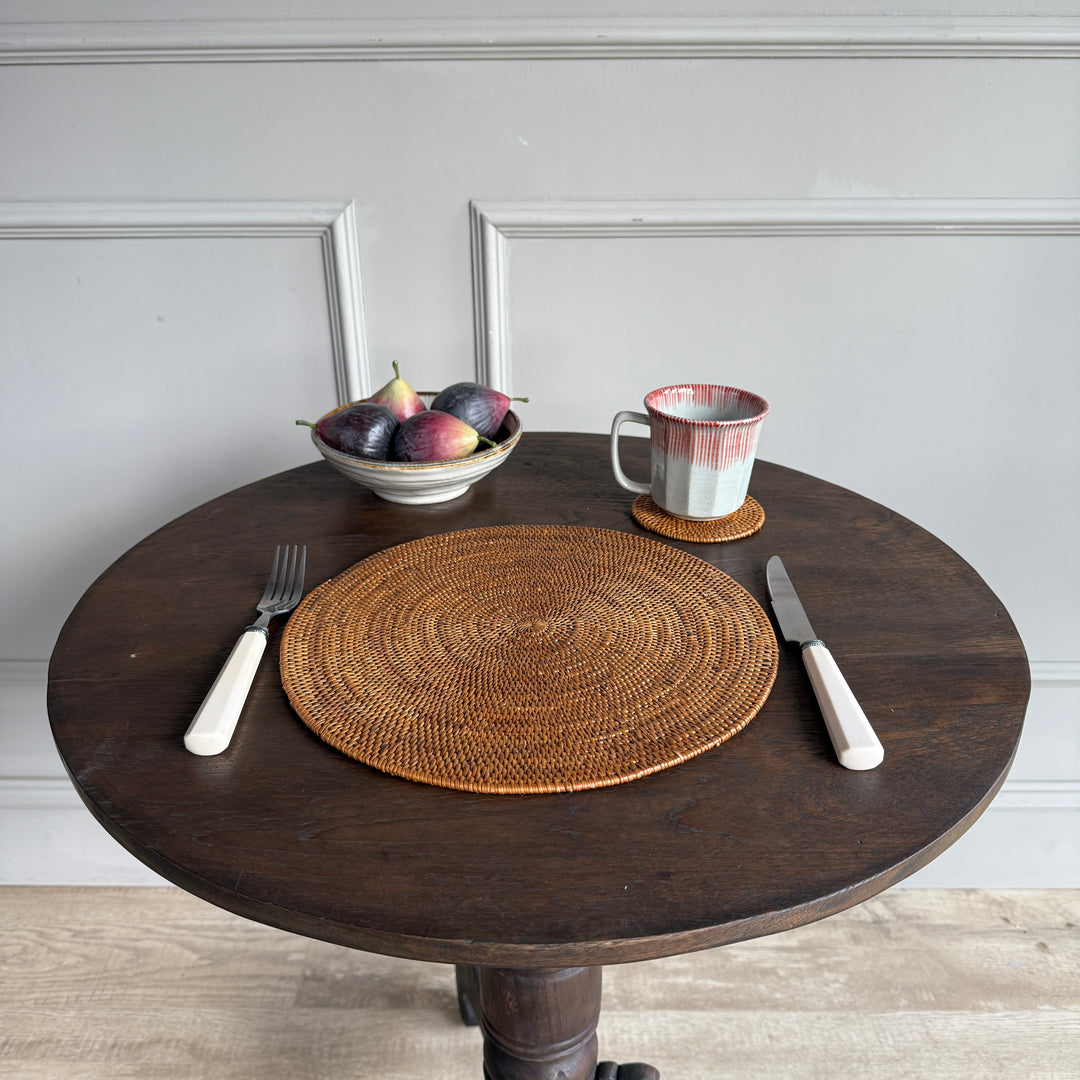 Hand woven fine rattan placemat 