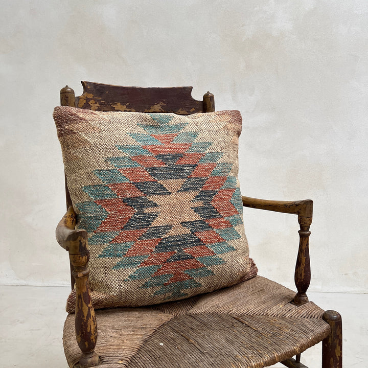 Handwoven Kilim Cushion | Blue