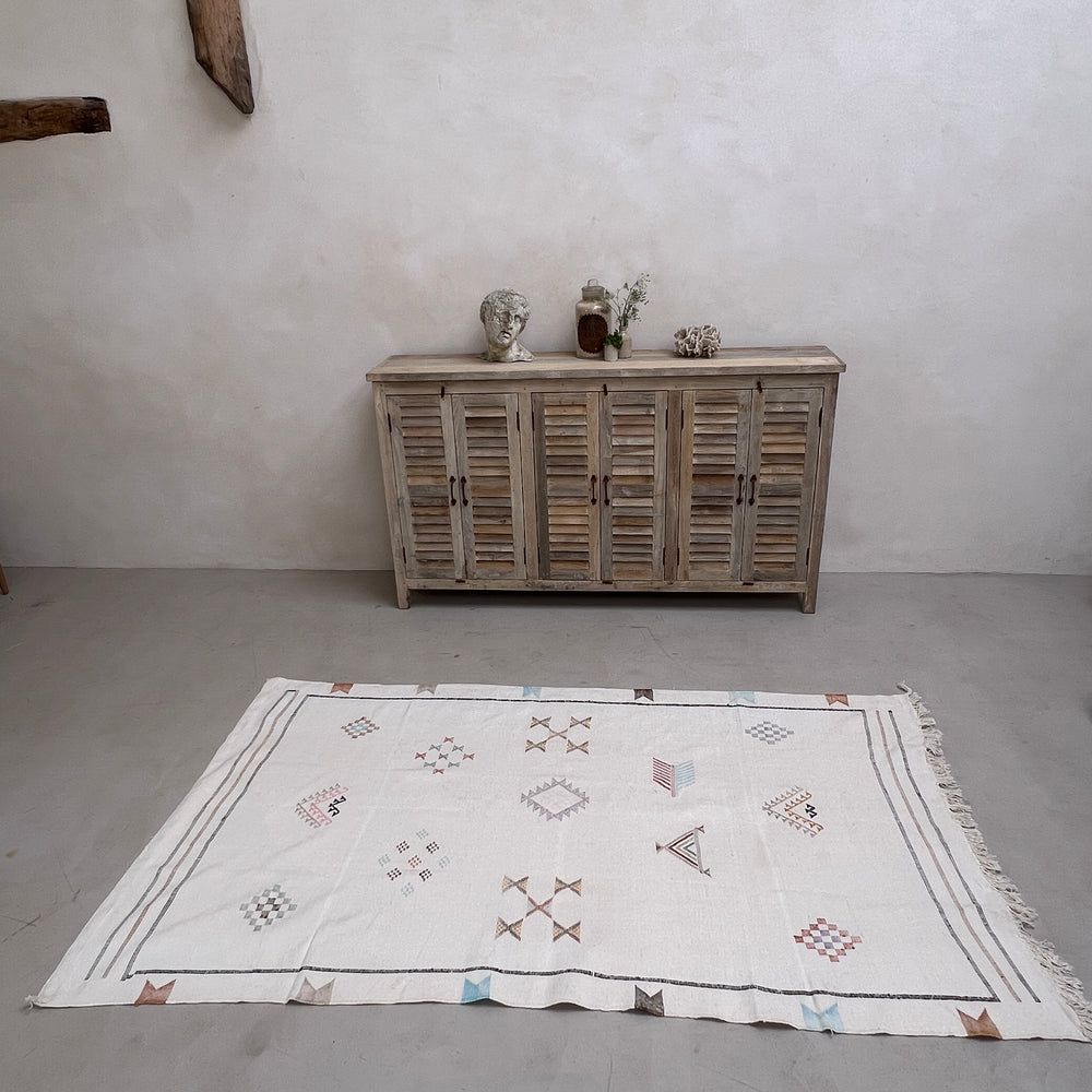 Handwoven Moroccan Cactus Rug Cholla