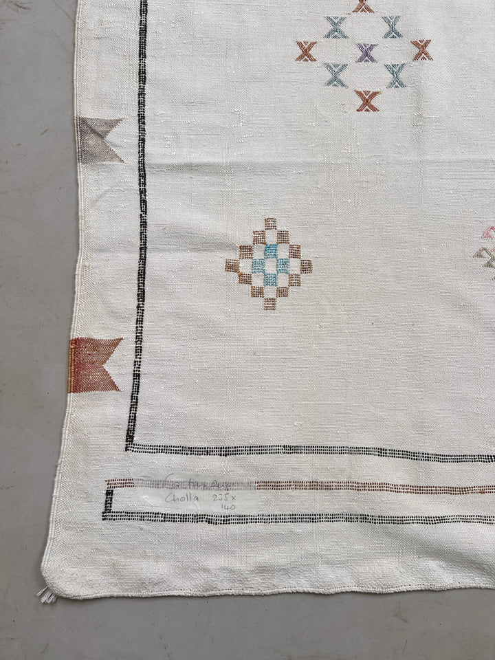Handwoven Moroccan Cactus Rug Cholla