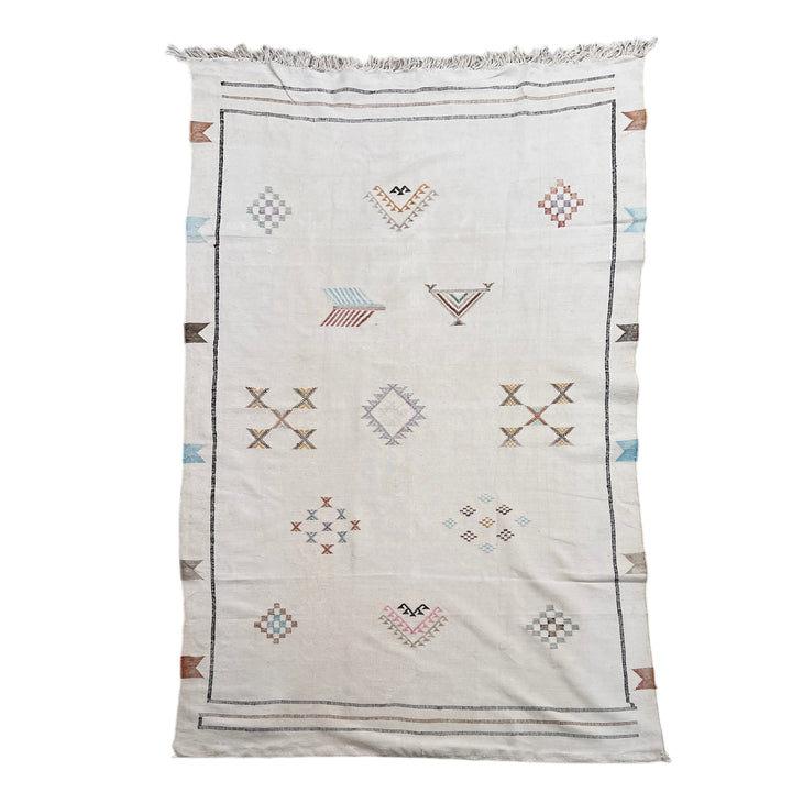 `Handwoven Moroccan Cactus Rug Cholla
