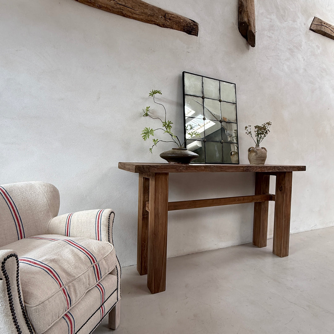 Henley Reclaimed Teak Console Table | Solid Salvaged Wood Console Table