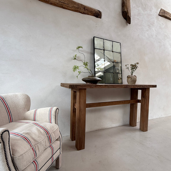 Henley Reclaimed Teak Console Table | Solid Salvaged Wood Console Table