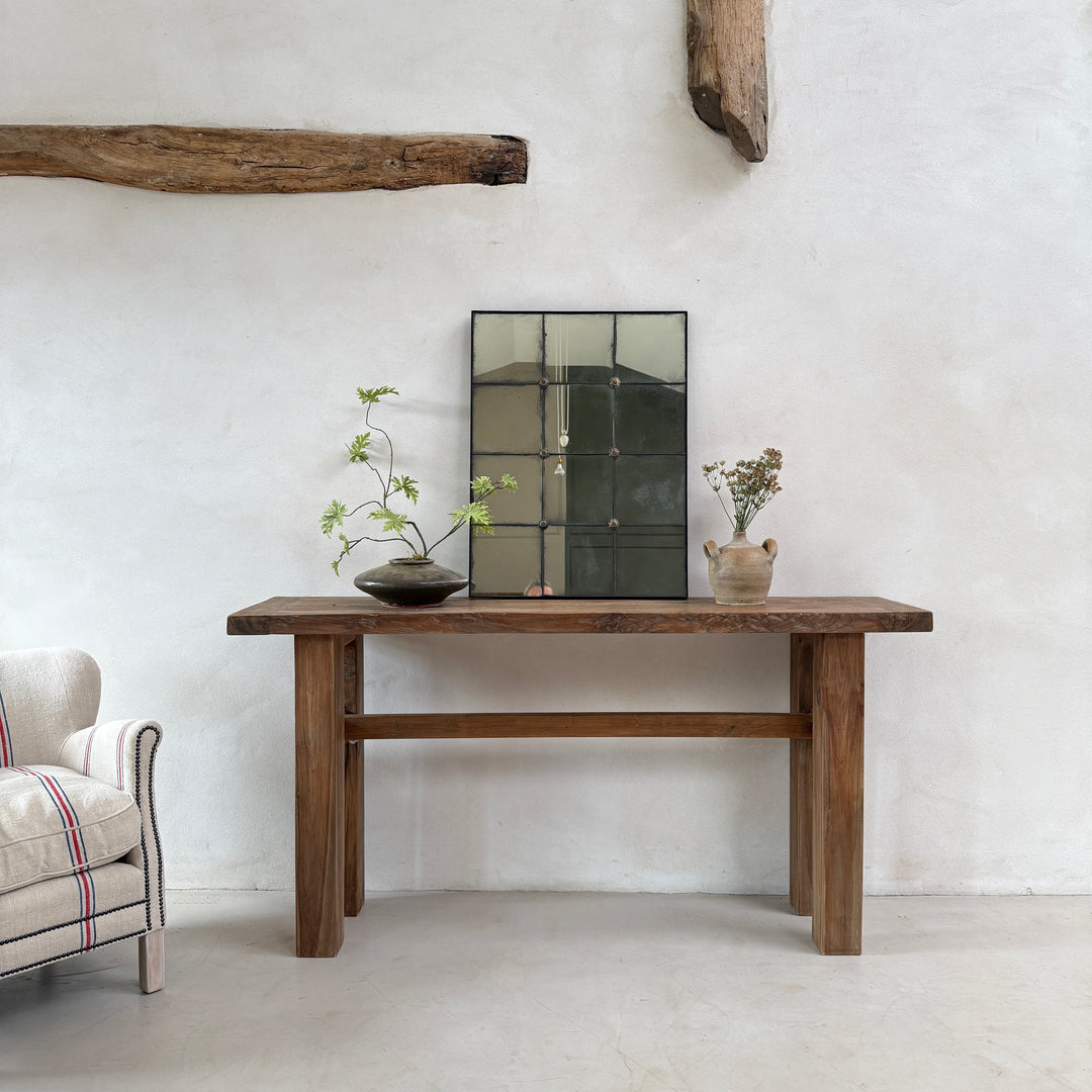 Henley Reclaimed Teak Console Table | Solid Salvaged Wood Console Table