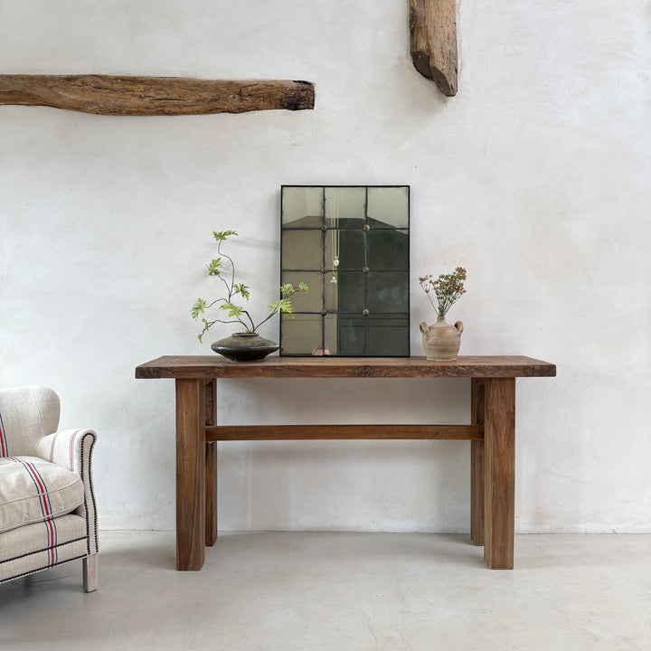Henley Reclaimed Teak Console Table | Solid Salvaged Wood Console Table