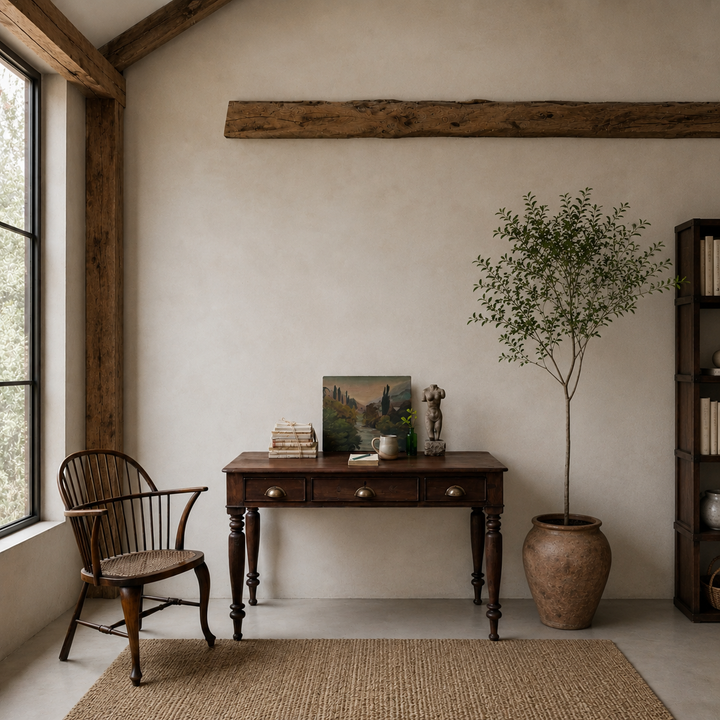 Antique Dark Wood Desk | Harry