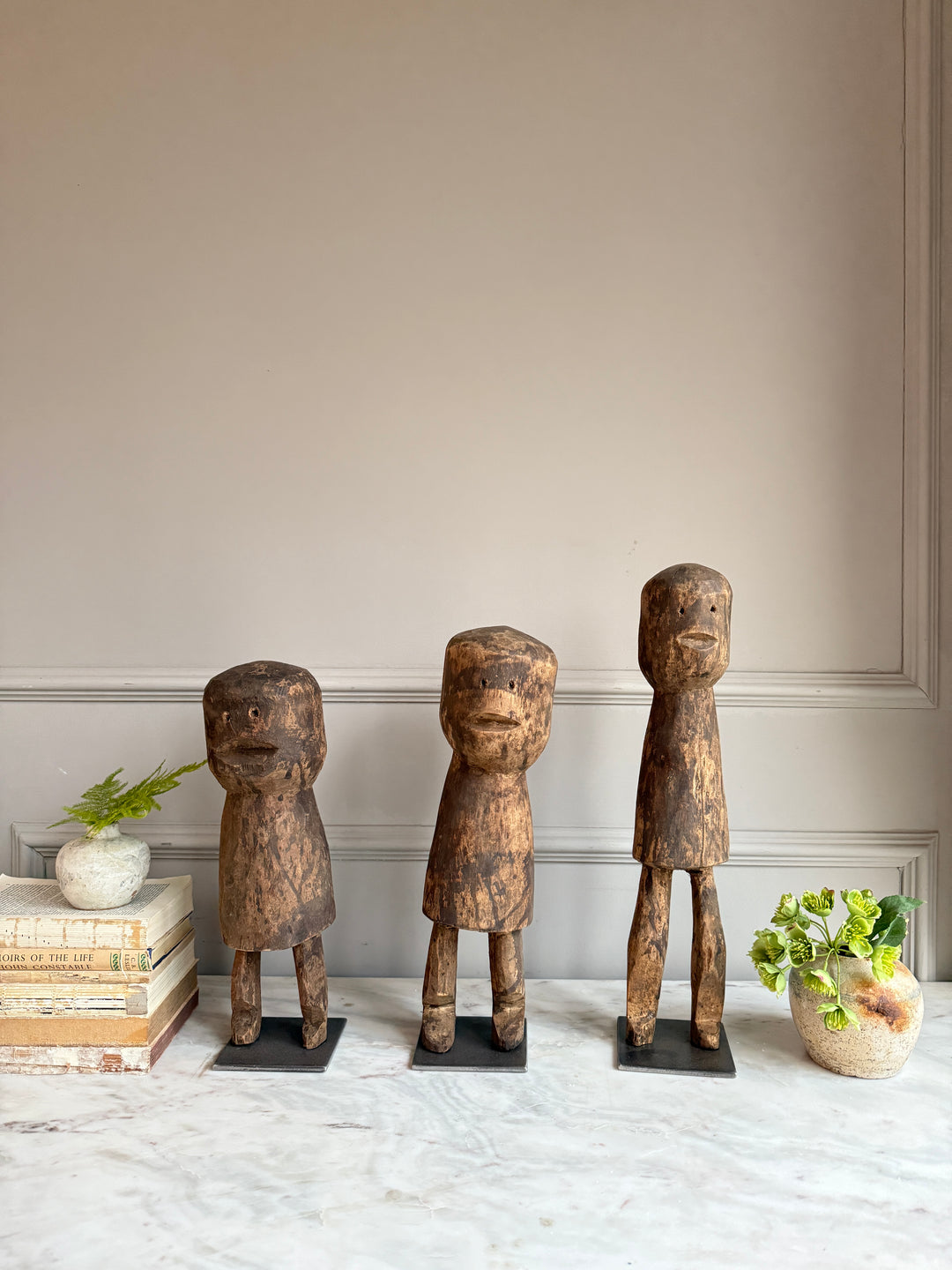 Antique primitive African figure on stand | Moba