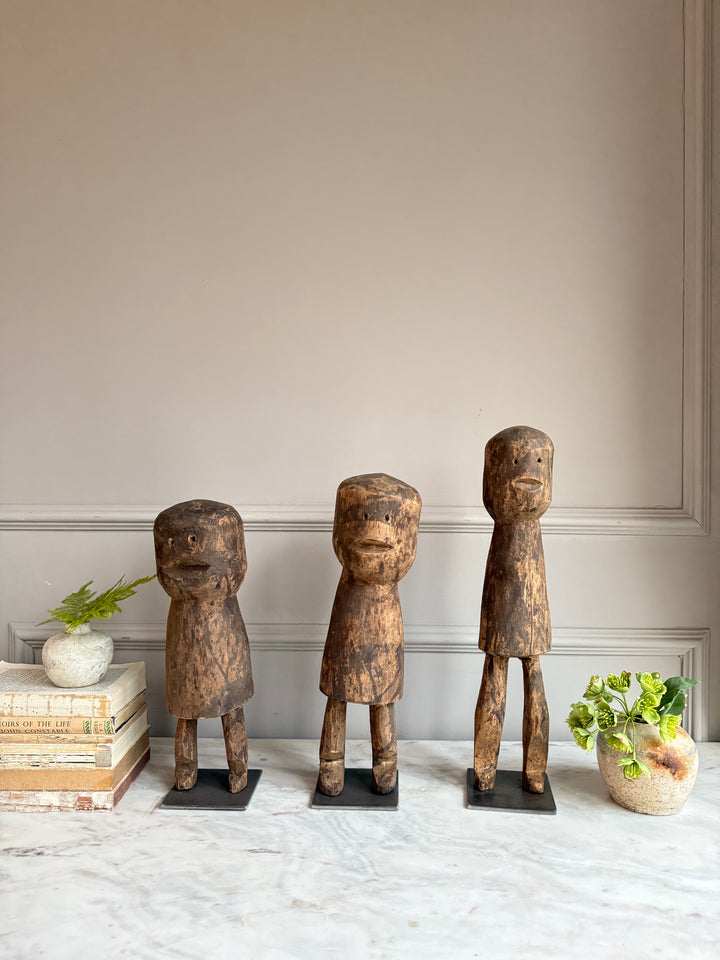 Antique primitive African figure on stand | Moba