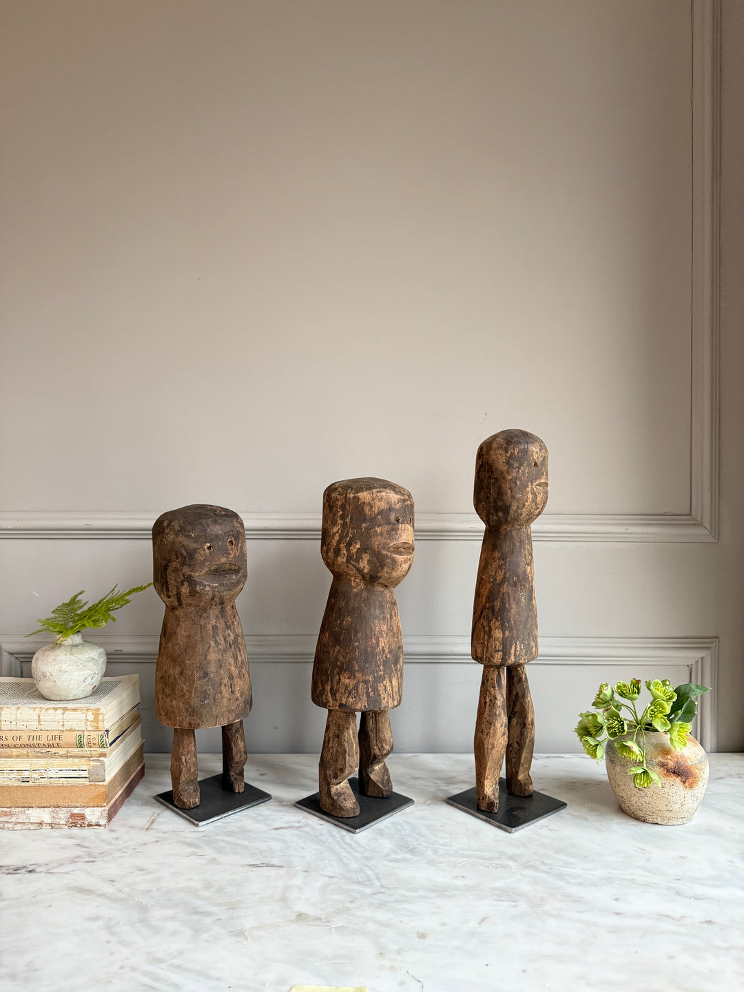 Antique primitive African figure on stand | Moba