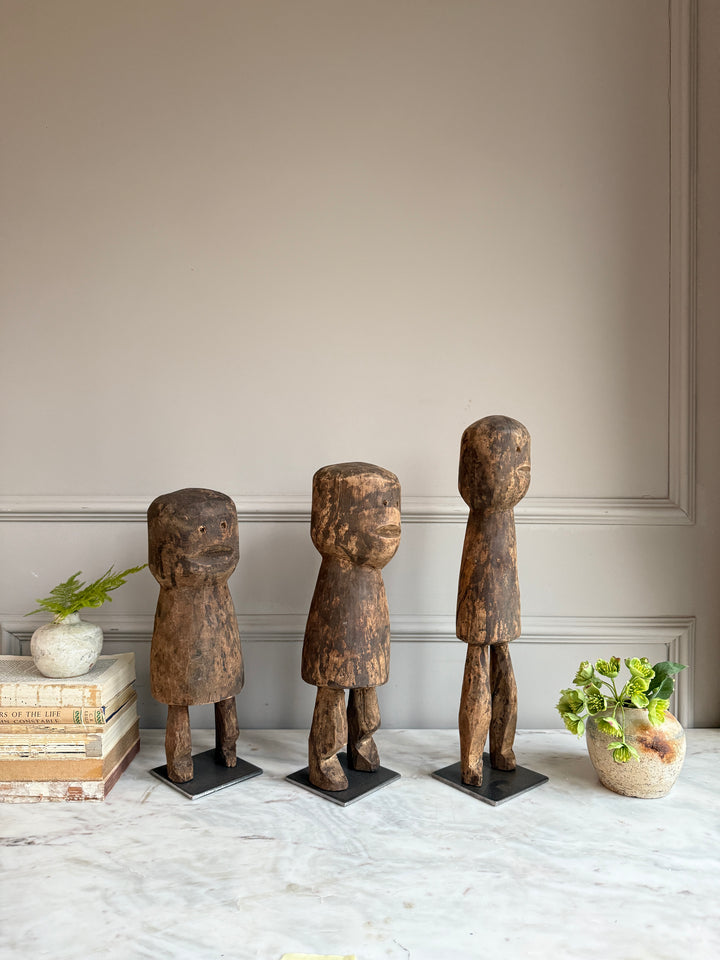 Antique primitive African figure on stand | Moba