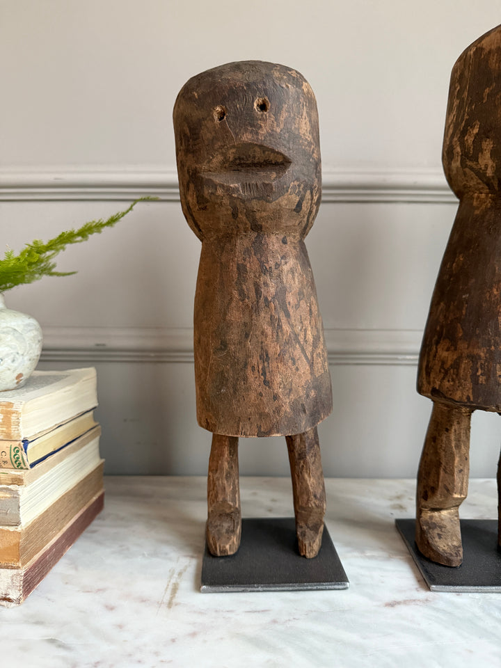 Antique primitive African figure on stand | Moba