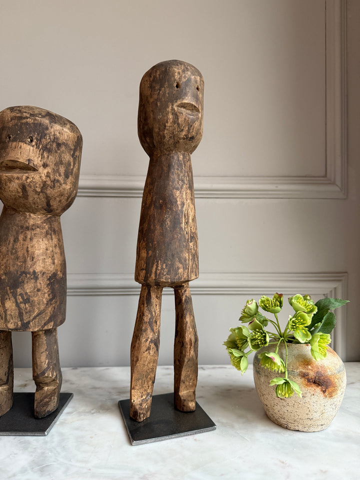 Antique primitive African figure on stand | Moba