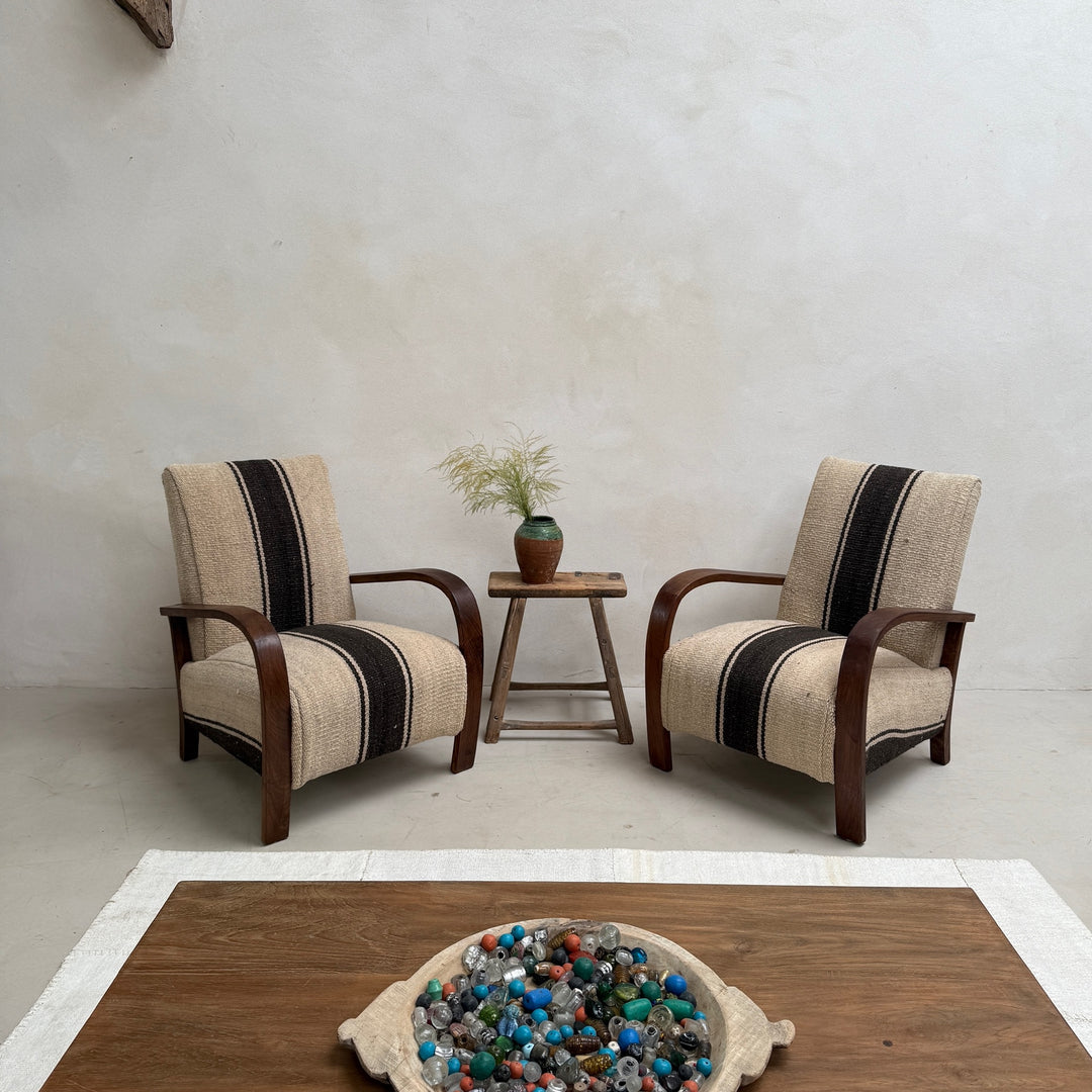 Antique Handwoven Haik Armchair