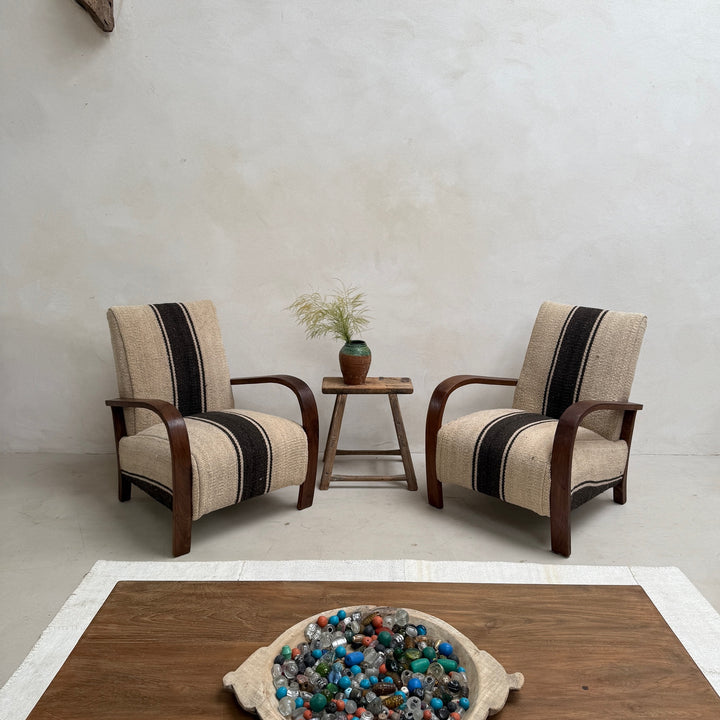 Antique Handwoven Haik Armchair