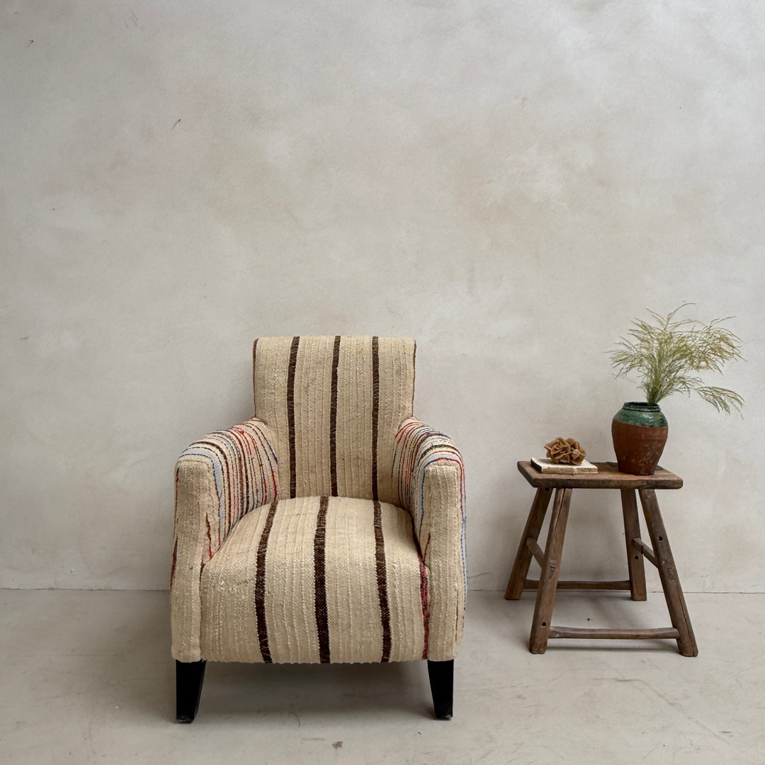 Antique Striped Haik Armchair