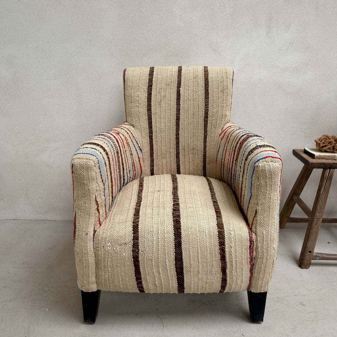Antique Striped Haik Armchair