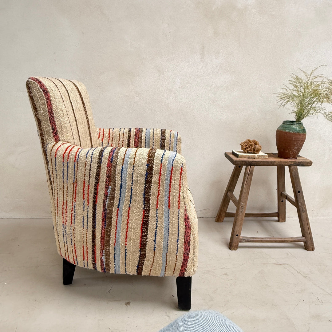 Antique Striped Haik Armchair