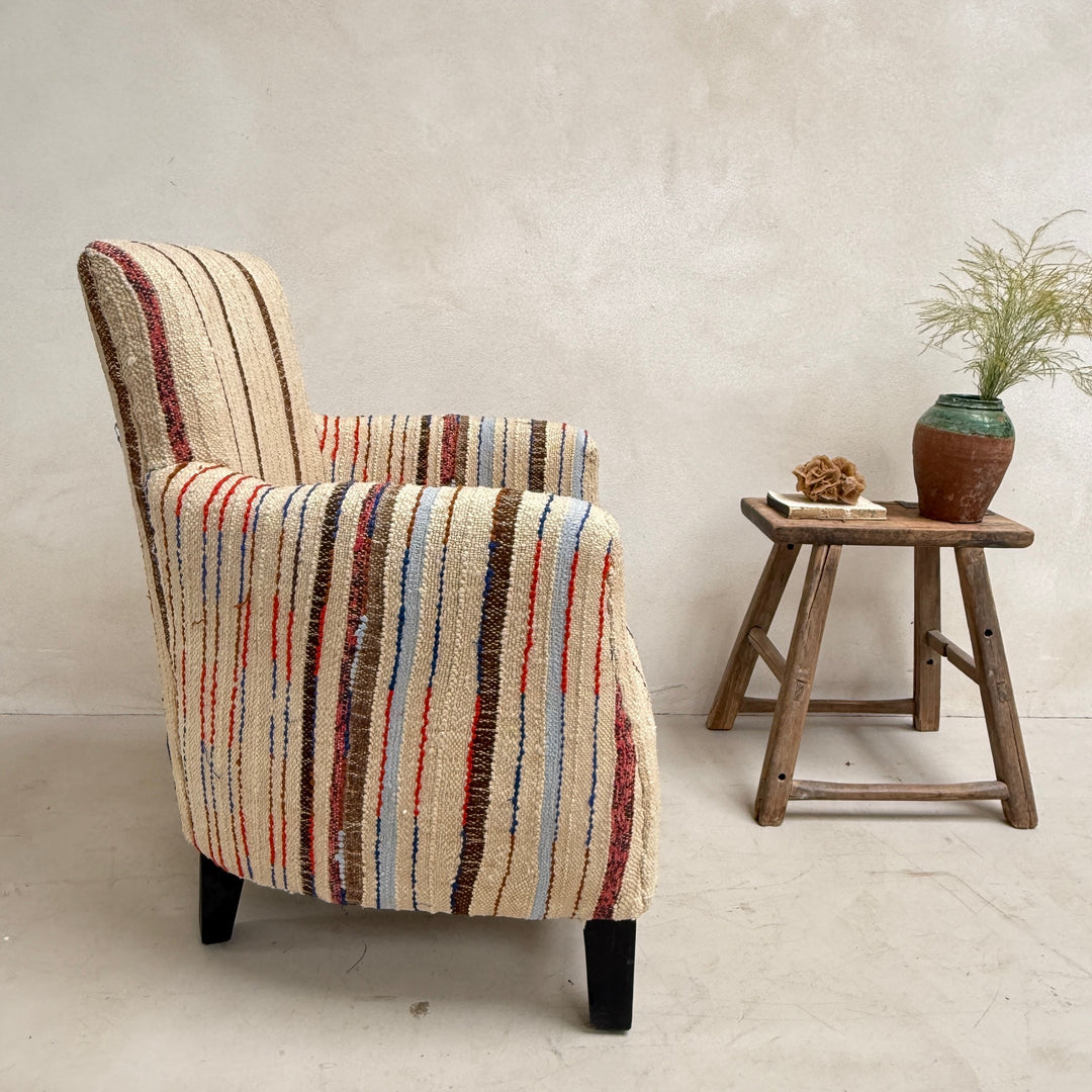 Antique Striped Haik Armchair