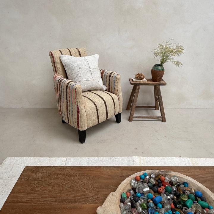 Antique Striped Haik Armchair