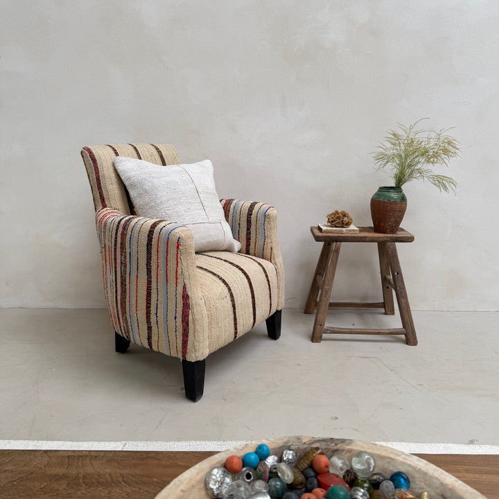 Antique Striped Haik Armchair
