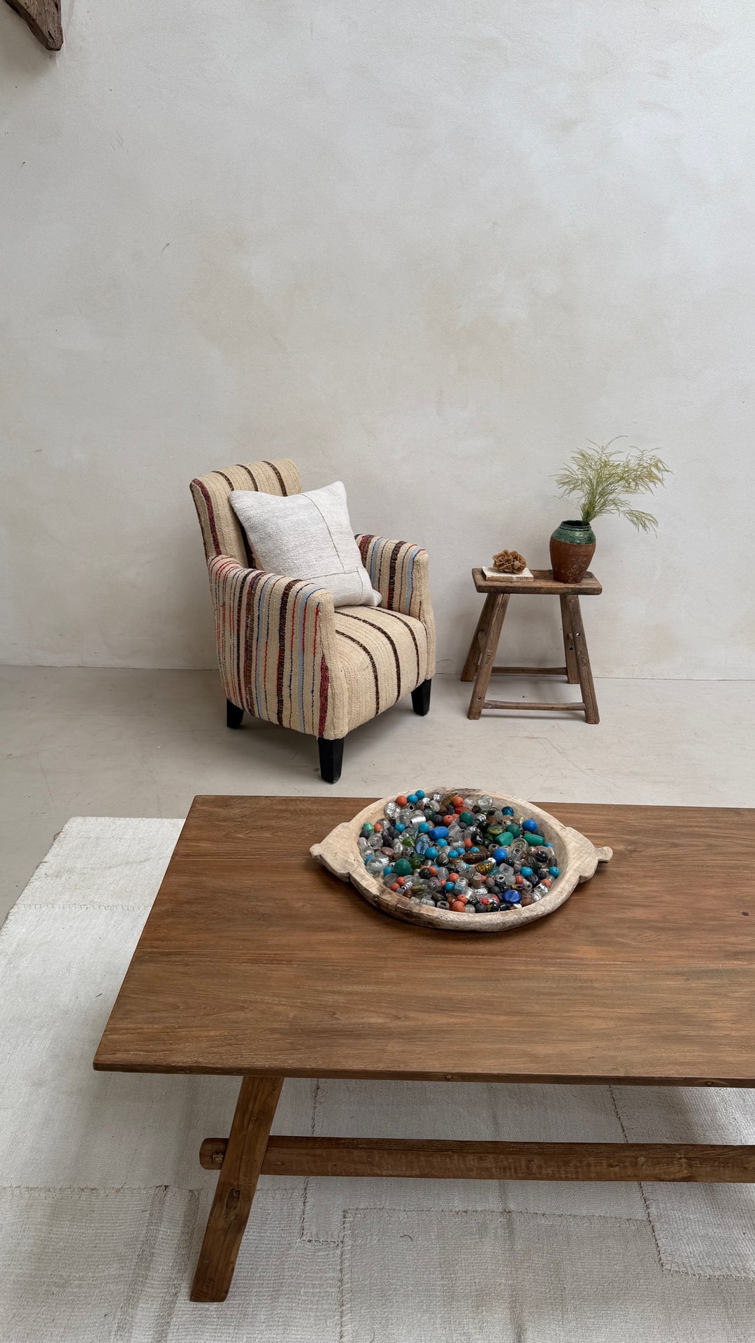 Antique Striped Haik Armchair