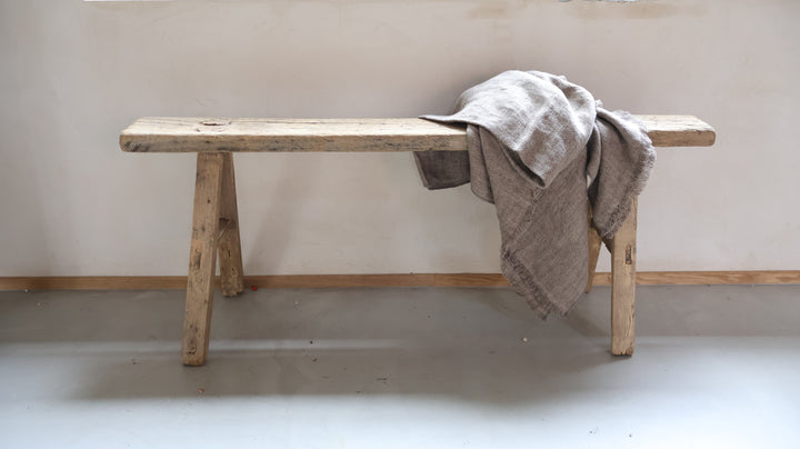 Antique Rustic Wooden Bench