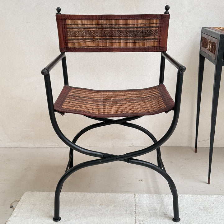 Antique Nomadic Patterned Campaign Chair