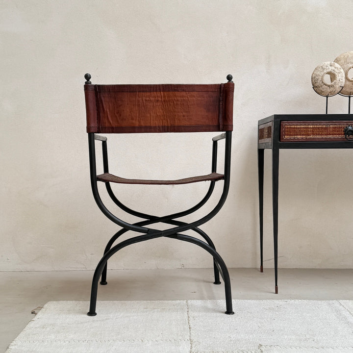 Antique Nomadic Patterned Campaign Chair