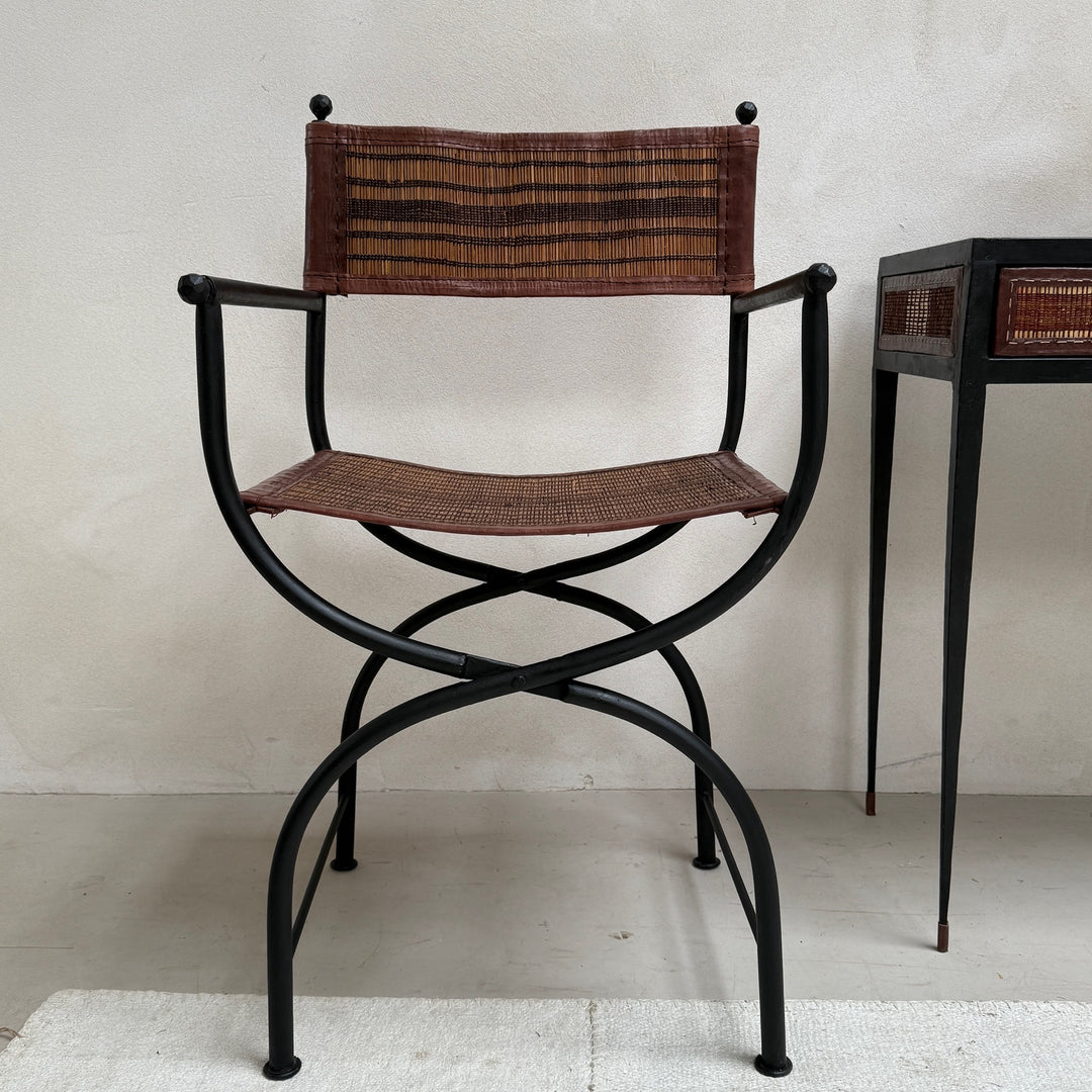 Antique Nomadic Stripe Campaign Chair