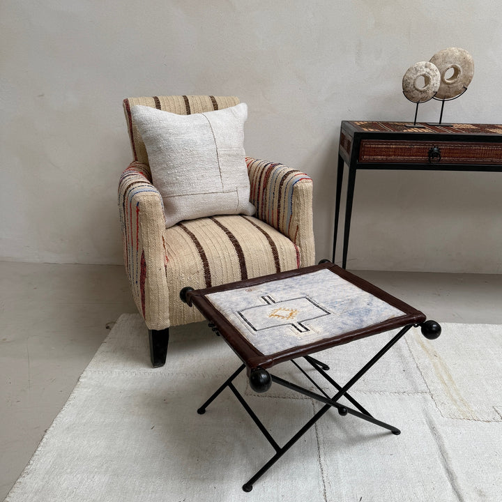 Antique Nomadic Textile Footstool