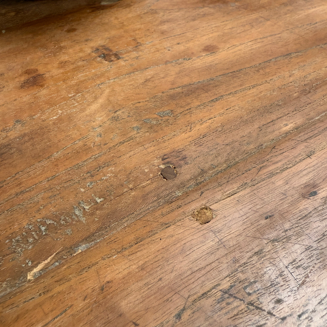 Reclaimed dark wood dining Table Henley 220cm x 100cm