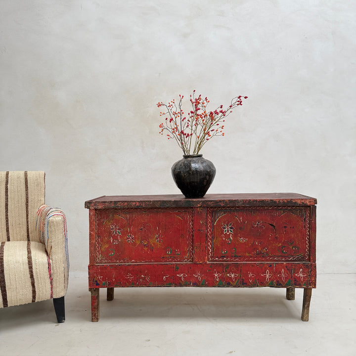 Hand-Painted Antique Marriage Chest | Zandi