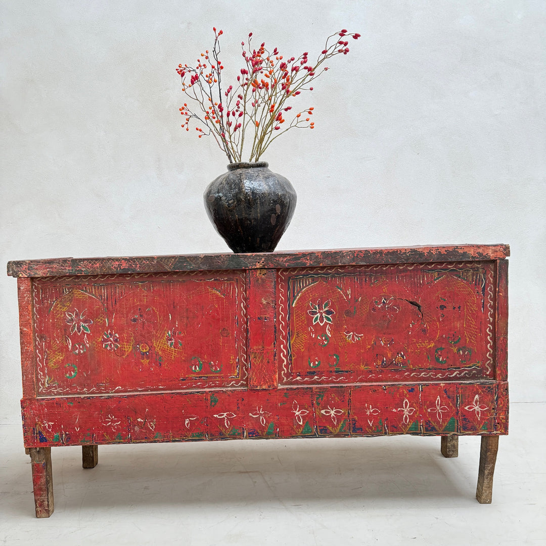 Hand-Painted Antique Marriage Chest | Zandi