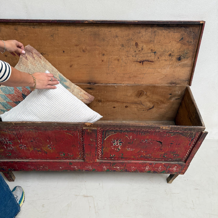 Hand-Painted Antique Marriage Chest | Zandi