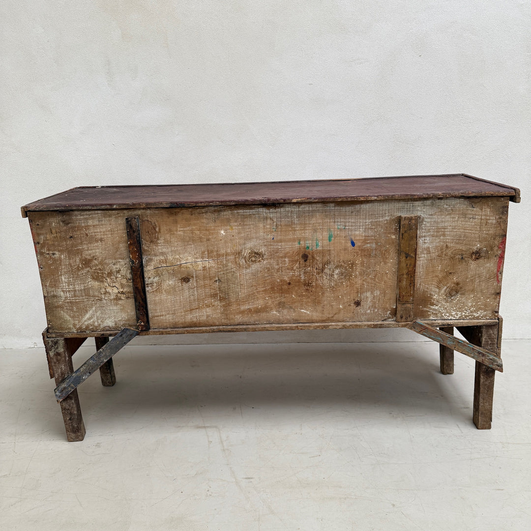 Hand-Painted Antique Marriage Chest | Zandi
