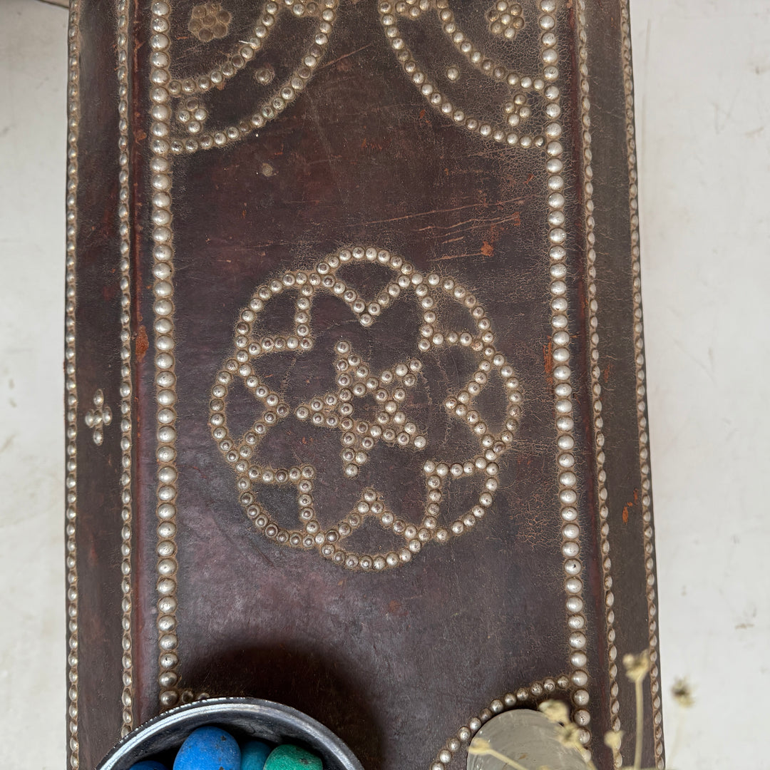Vintage Studded Leather Trunk | Zola