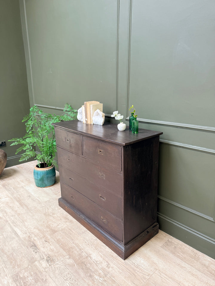 Antique wooden campaign style drawers | Giles