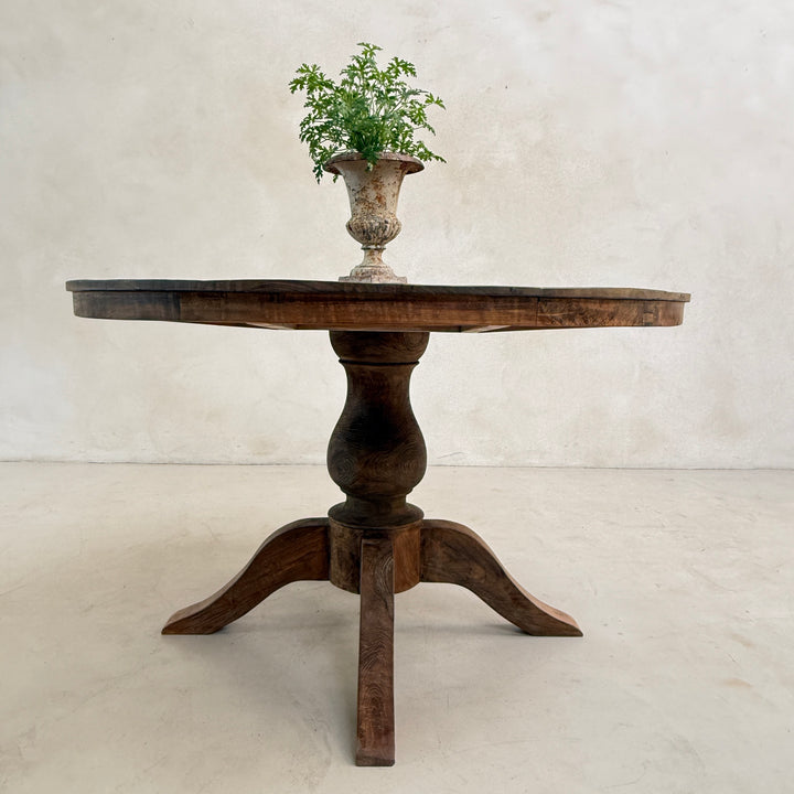 York Reclaimed Teak Round Dining Table | Solid Salvaged Teak
