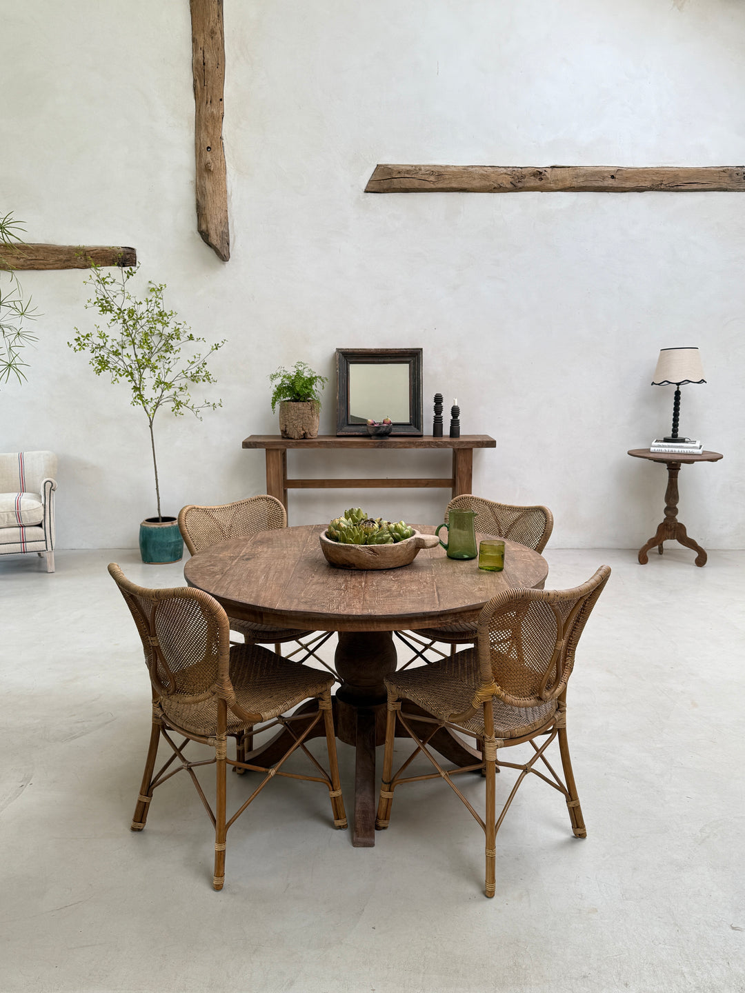 York Reclaimed Teak Round Dining Table | Solid Salvaged Teak