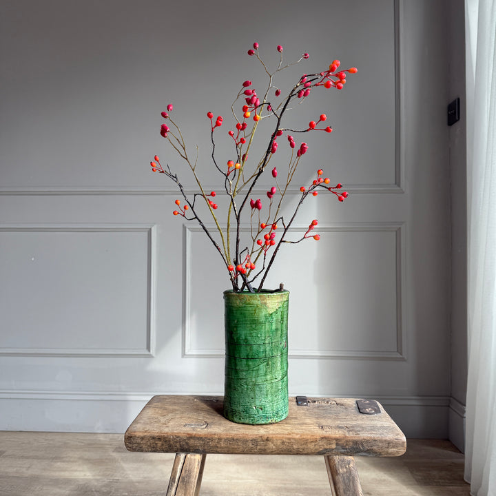 Moroccan Tamegroute Glaze Pottery Vase
