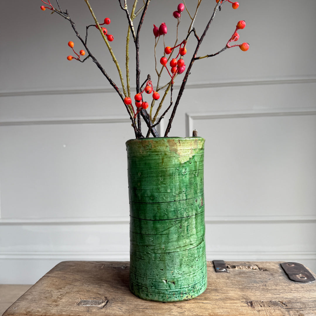 Moroccan Tamegroute Glaze Pottery Vase