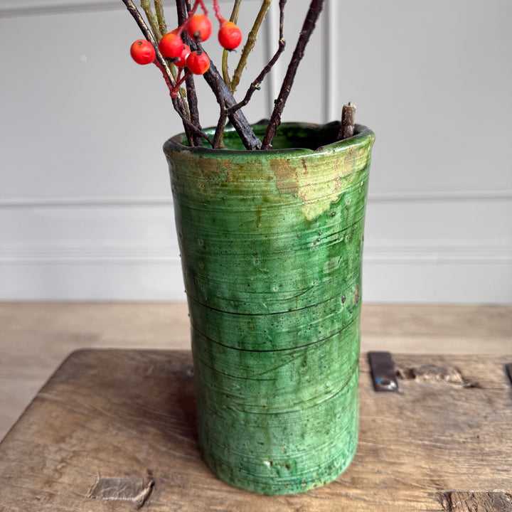 Moroccan Tamegroute Glaze Pottery Vase