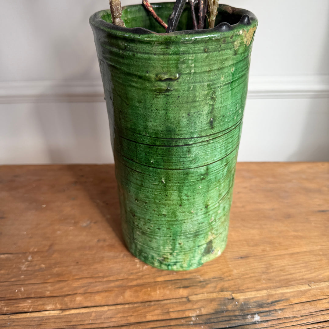 Moroccan Tamegroute Glaze Pottery Vase