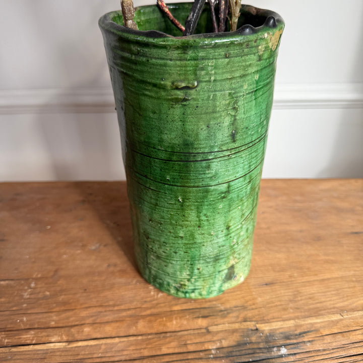 Moroccan Tamegroute Glaze Pottery Vase