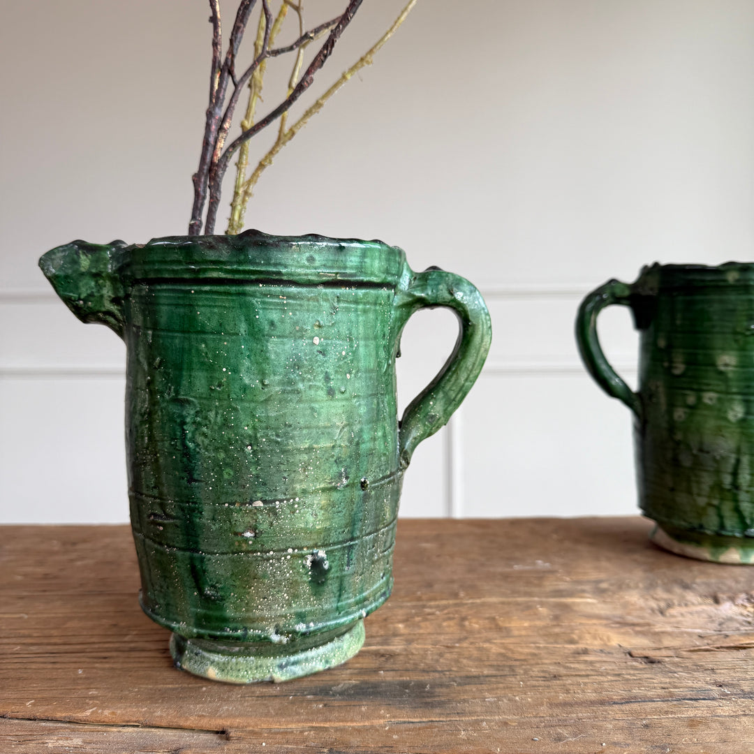 Moroccan Tamegroute Glaze Pottery Jug