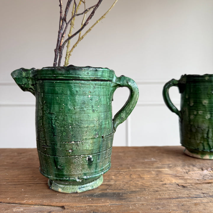 Moroccan Tamegroute Glaze Pottery Jug