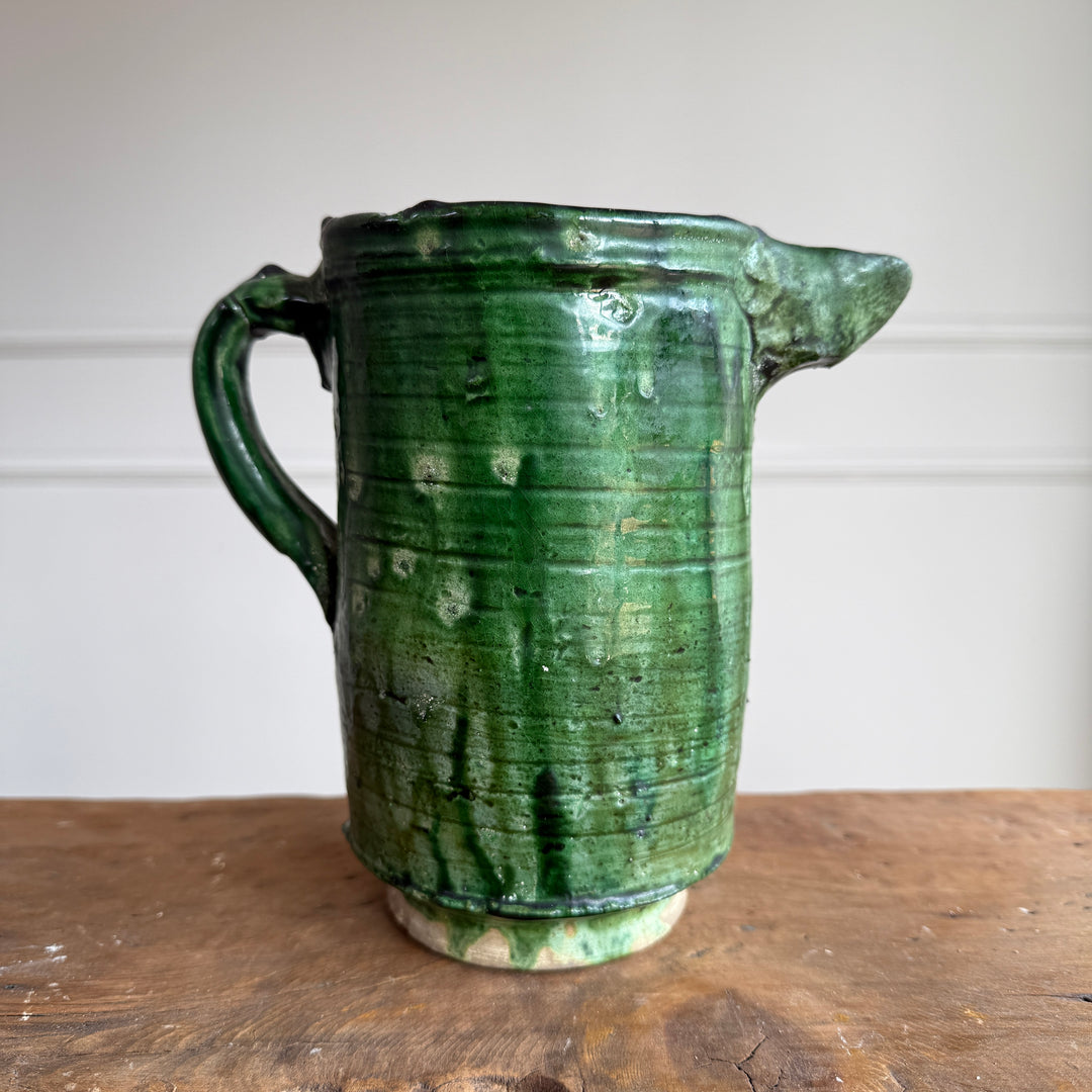 Moroccan Tamegroute Glaze Pottery Jug